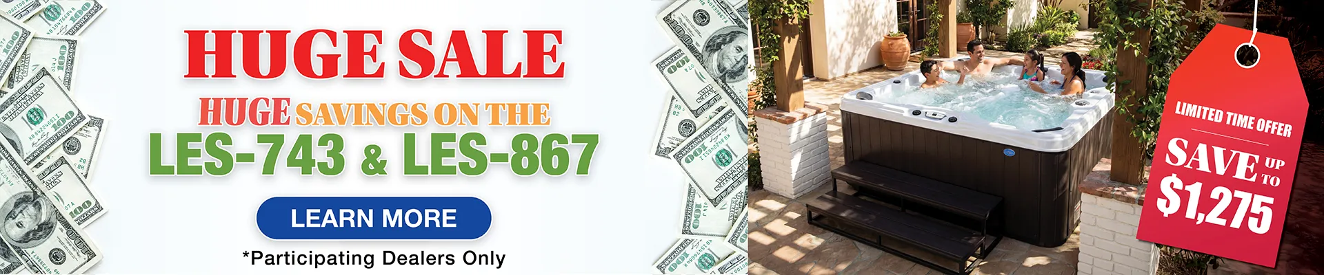 Calspas hot tub being used in a family setting - Norman